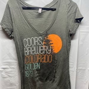 Techstyles sportster women’s t-shirt. Size small. Light green in color